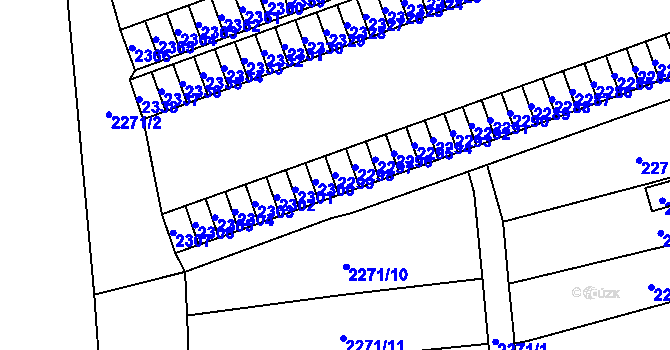Parcela st. 2299 v KÚ Dolní Chodov, Katastrální mapa