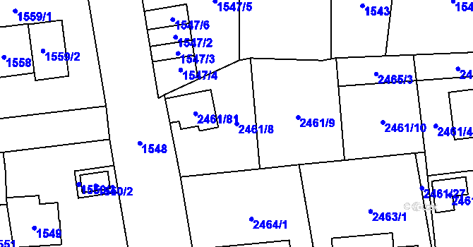 Parcela st. 2461/8 v KÚ Dolní Chodov, Katastrální mapa