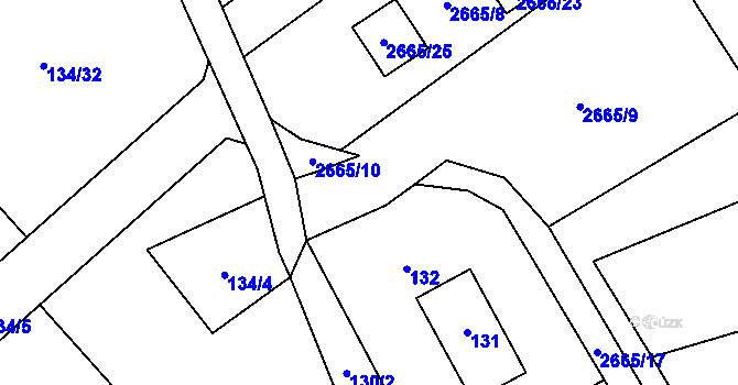 Parcela st. 2665/11 v KÚ Dolní Chodov, Katastrální mapa