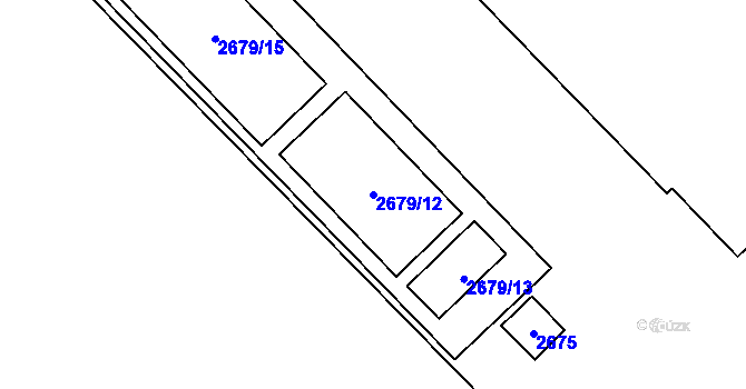 Parcela st. 2679/12 v KÚ Dolní Chodov, Katastrální mapa