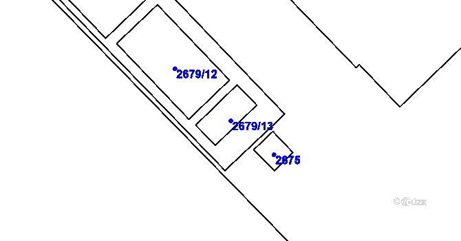 Parcela st. 2679/13 v KÚ Dolní Chodov, Katastrální mapa