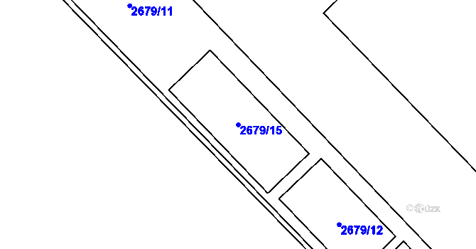 Parcela st. 2679/15 v KÚ Dolní Chodov, Katastrální mapa