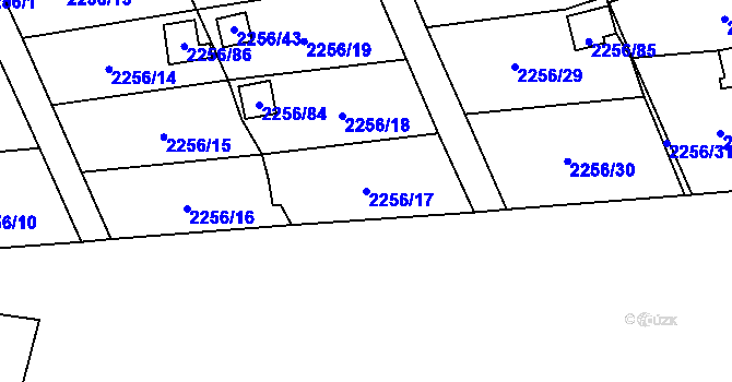 Parcela st. 2256/17 v KÚ Dolní Chodov, Katastrální mapa