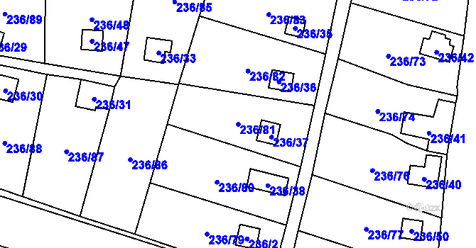Parcela st. 236/81 v KÚ Dolní Chodov, Katastrální mapa
