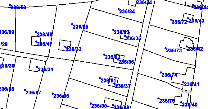 Parcela st. 236/82 v KÚ Dolní Chodov, Katastrální mapa