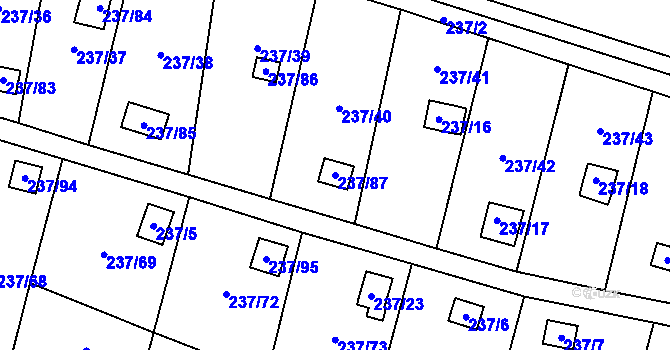 Parcela st. 237/87 v KÚ Dolní Chodov, Katastrální mapa