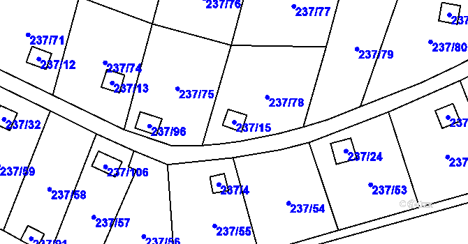 Parcela st. 237/15 v KÚ Dolní Chodov, Katastrální mapa