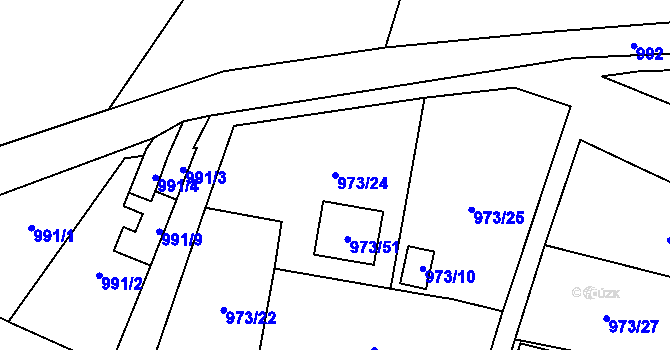 Parcela st. 973/24 v KÚ Dolní Chodov, Katastrální mapa