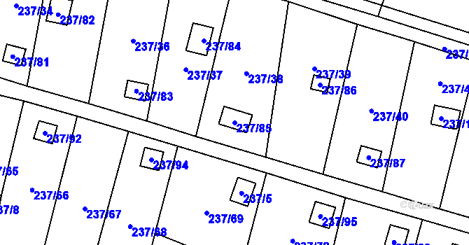 Parcela st. 237/85 v KÚ Dolní Chodov, Katastrální mapa