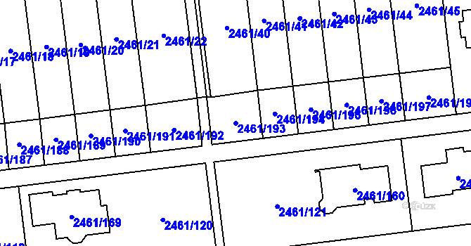 Parcela st. 2461/193 v KÚ Dolní Chodov, Katastrální mapa