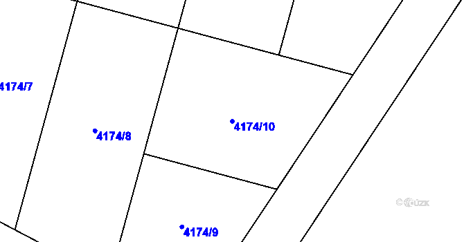 Parcela st. 4174/10 v KÚ Chodová Planá, Katastrální mapa