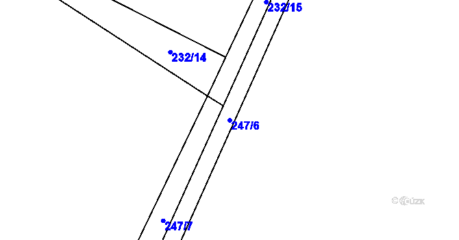 Parcela st. 247/6 v KÚ Chodovlice, Katastrální mapa