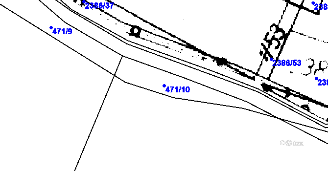 Parcela st. 471/10 v KÚ Chodovlice, Katastrální mapa
