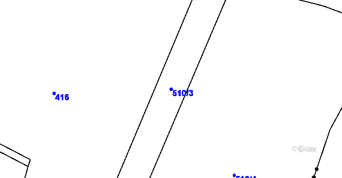 Parcela st. 510/3 v KÚ Chodovlice, Katastrální mapa