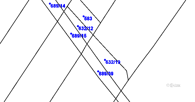Parcela st. 632/18 v KÚ Chodovlice, Katastrální mapa