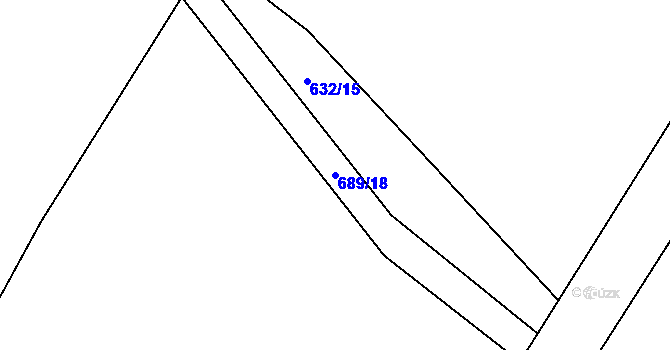 Parcela st. 689/18 v KÚ Chodovlice, Katastrální mapa