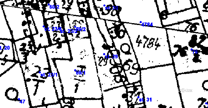 Parcela st. 29 v KÚ Chodská Lhota, Katastrální mapa