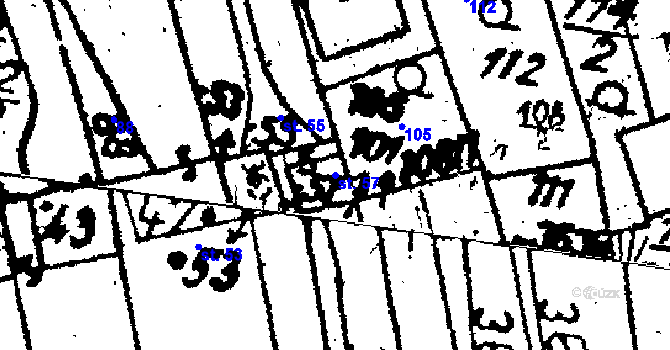 Parcela st. 57 v KÚ Chodská Lhota, Katastrální mapa