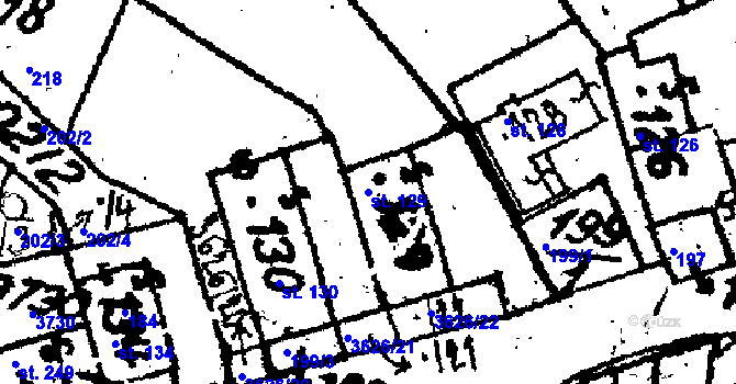 Parcela st. 129 v KÚ Chodská Lhota, Katastrální mapa