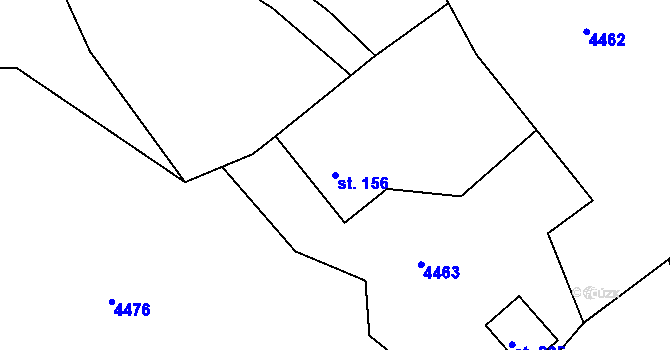 Parcela st. 156 v KÚ Chodská Lhota, Katastrální mapa
