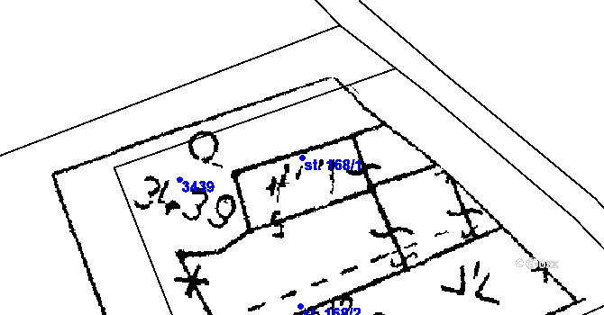 Parcela st. 168/1 v KÚ Chodská Lhota, Katastrální mapa