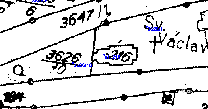 Parcela st. 216 v KÚ Chodská Lhota, Katastrální mapa