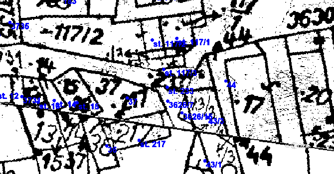 Parcela st. 233 v KÚ Chodská Lhota, Katastrální mapa