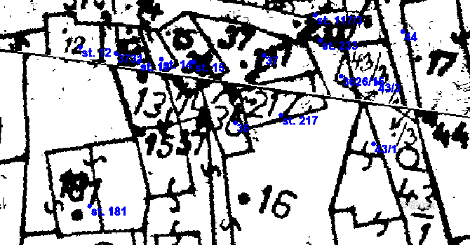 Parcela st. 36 v KÚ Chodská Lhota, Katastrální mapa