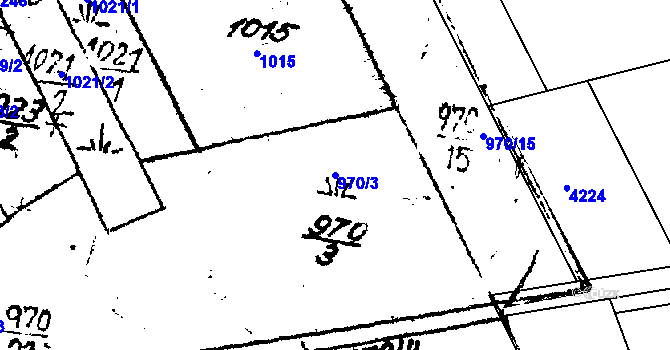 Parcela st. 970/3 v KÚ Chodská Lhota, Katastrální mapa