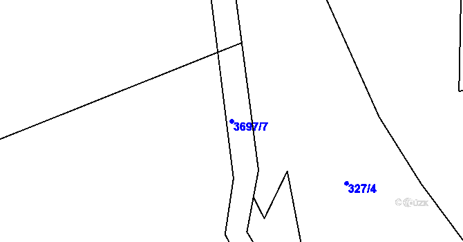 Parcela st. 3697/7 v KÚ Chodský Újezd, Katastrální mapa
