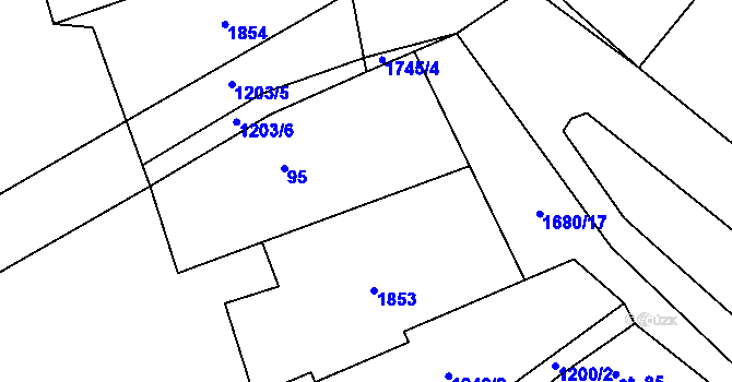 Parcela st. 23 v KÚ Štokov, Katastrální mapa