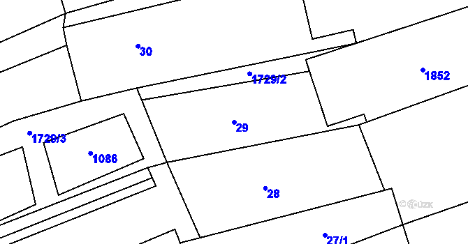 Parcela st. 29 v KÚ Štokov, Katastrální mapa