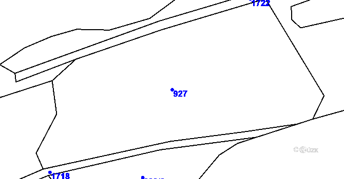 Parcela st. 927 v KÚ Štokov, Katastrální mapa