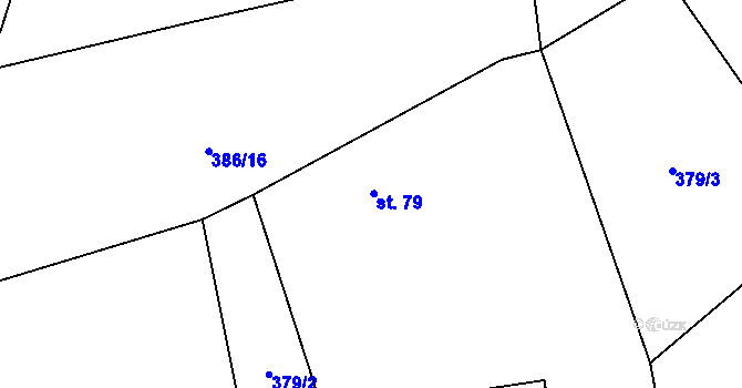 Parcela st. 79 v KÚ Cholenice, Katastrální mapa