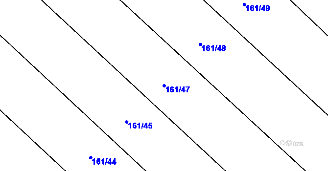 Parcela st. 161/47 v KÚ Dubčany u Choliny, Katastrální mapa