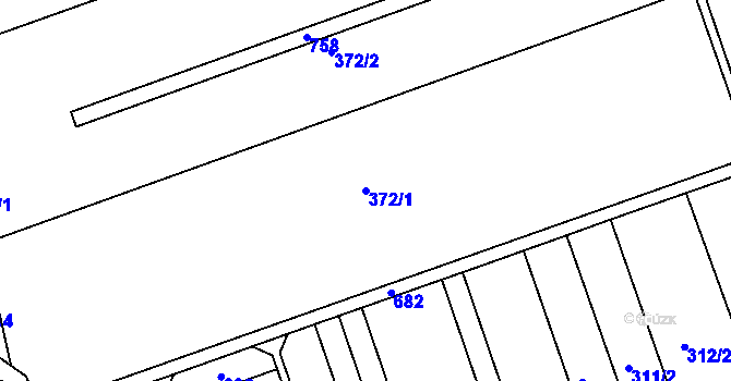 Parcela st. 372/1 v KÚ Cholina, Katastrální mapa