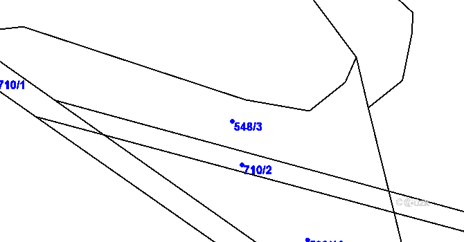 Parcela st. 548/3 v KÚ Cholina, Katastrální mapa