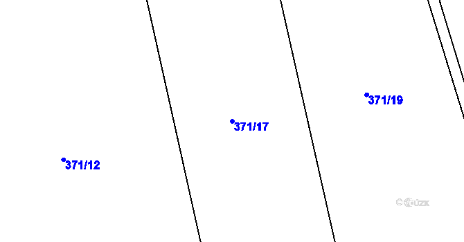 Parcela st. 371/17 v KÚ Cholina, Katastrální mapa
