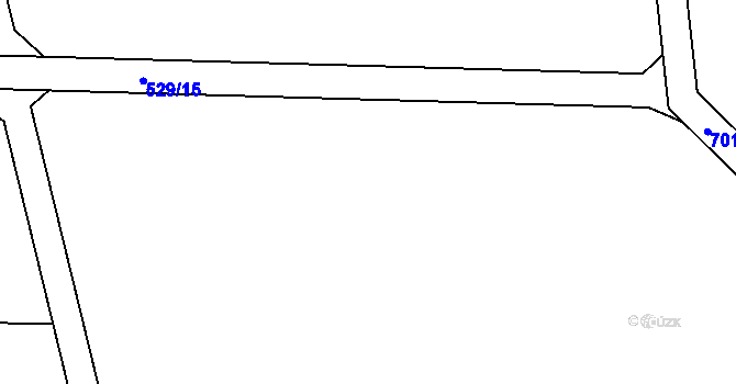Parcela st. 529/20 v KÚ Cholina, Katastrální mapa