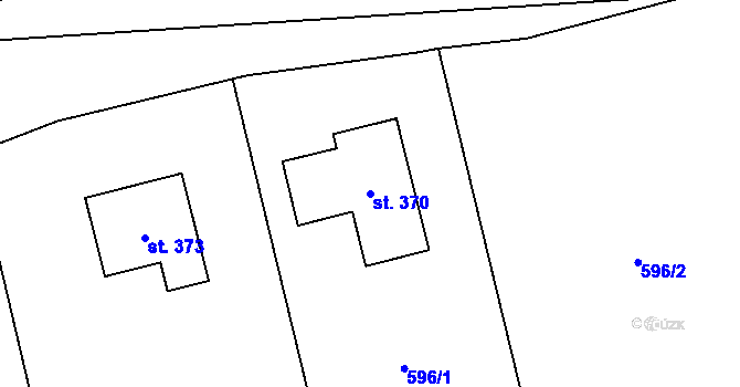 Parcela st. 370 v KÚ Cholina, Katastrální mapa
