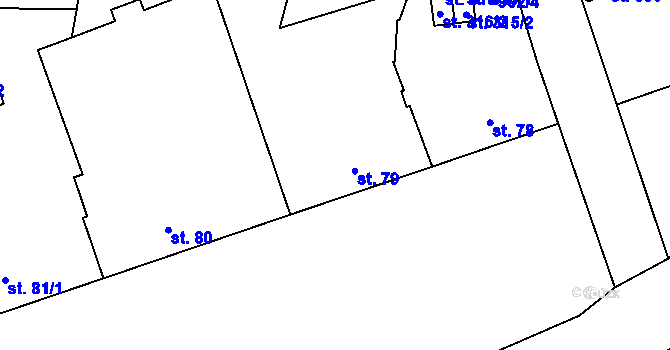 Parcela st. 79 v KÚ Choltice, Katastrální mapa