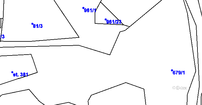 Parcela st. 677/2 v KÚ Choltice, Katastrální mapa