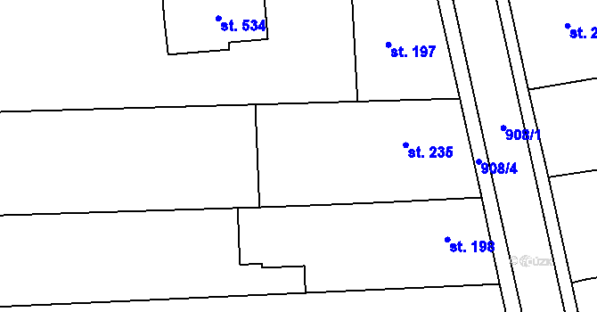 Parcela st. 771/2 v KÚ Choltice, Katastrální mapa