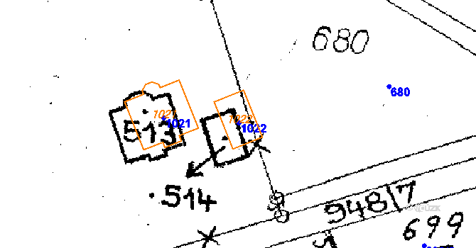 Parcela st. 514 v KÚ Choltice, Katastrální mapa