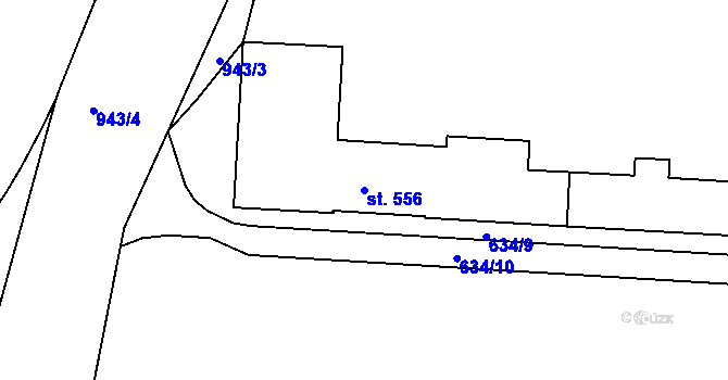Parcela st. 556 v KÚ Choltice, Katastrální mapa