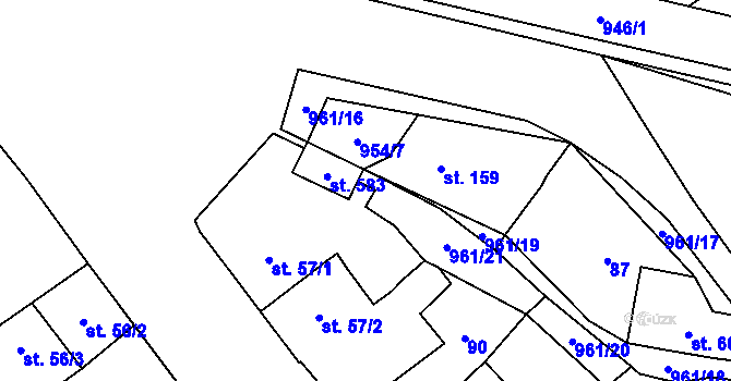 Parcela st. 954/24 v KÚ Choltice, Katastrální mapa