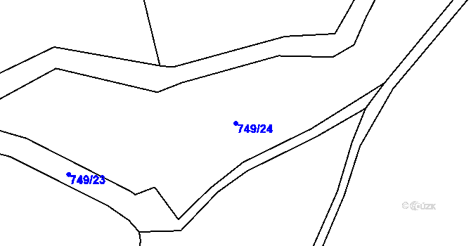 Parcela st. 749/24 v KÚ Choltice, Katastrální mapa