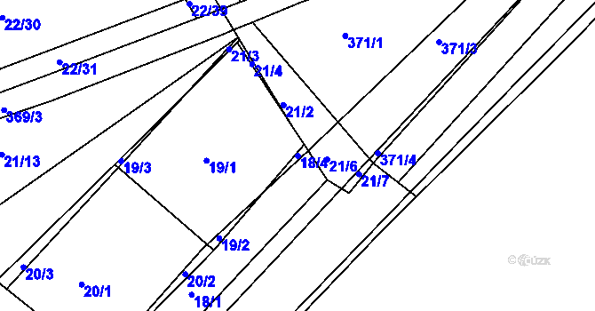 Parcela st. 18/4 v KÚ Cholupice, Katastrální mapa