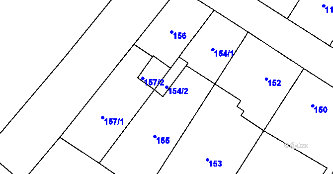 Parcela st. 154/2 v KÚ Cholupice, Katastrální mapa