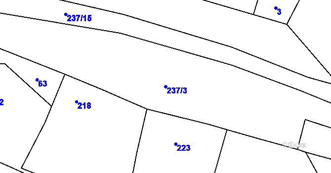 Parcela st. 237/3 v KÚ Cholupice, Katastrální mapa